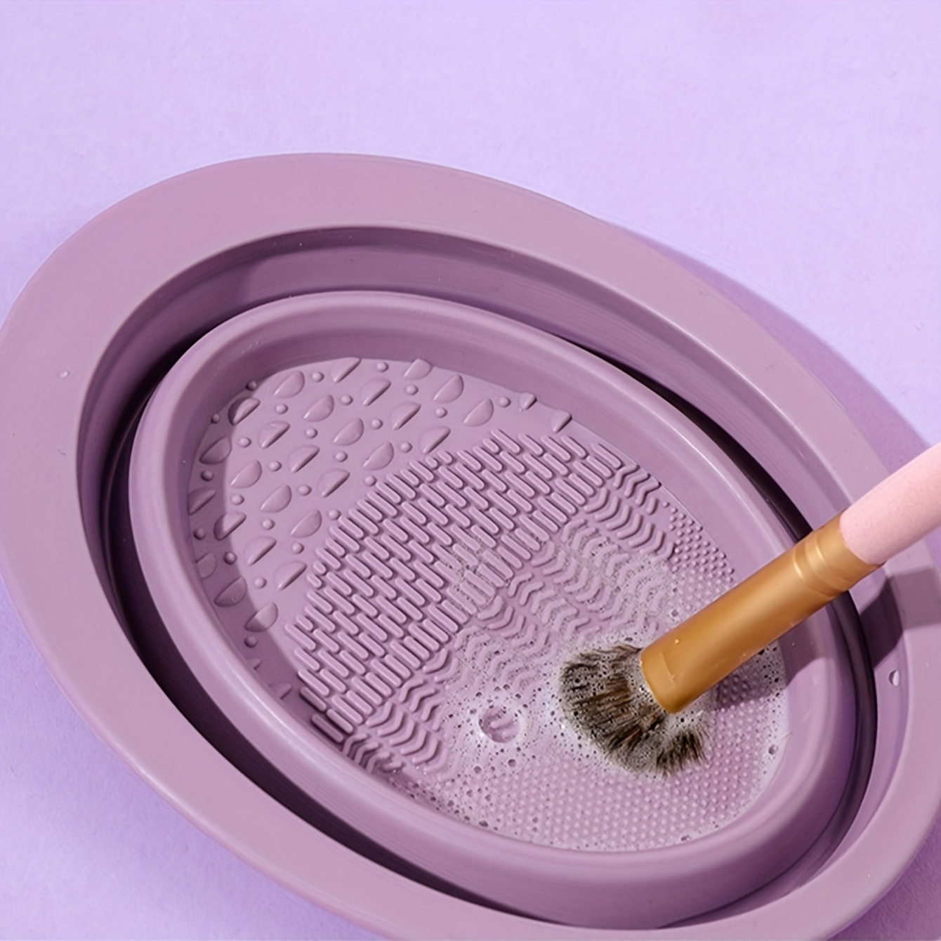 1pc random silicone for makeup brush cleaning bowl no scratching electricity free scrubbing pad for makeup brushes durable and   beauty tool cleaning bowl for makeup brush cleaning bowl