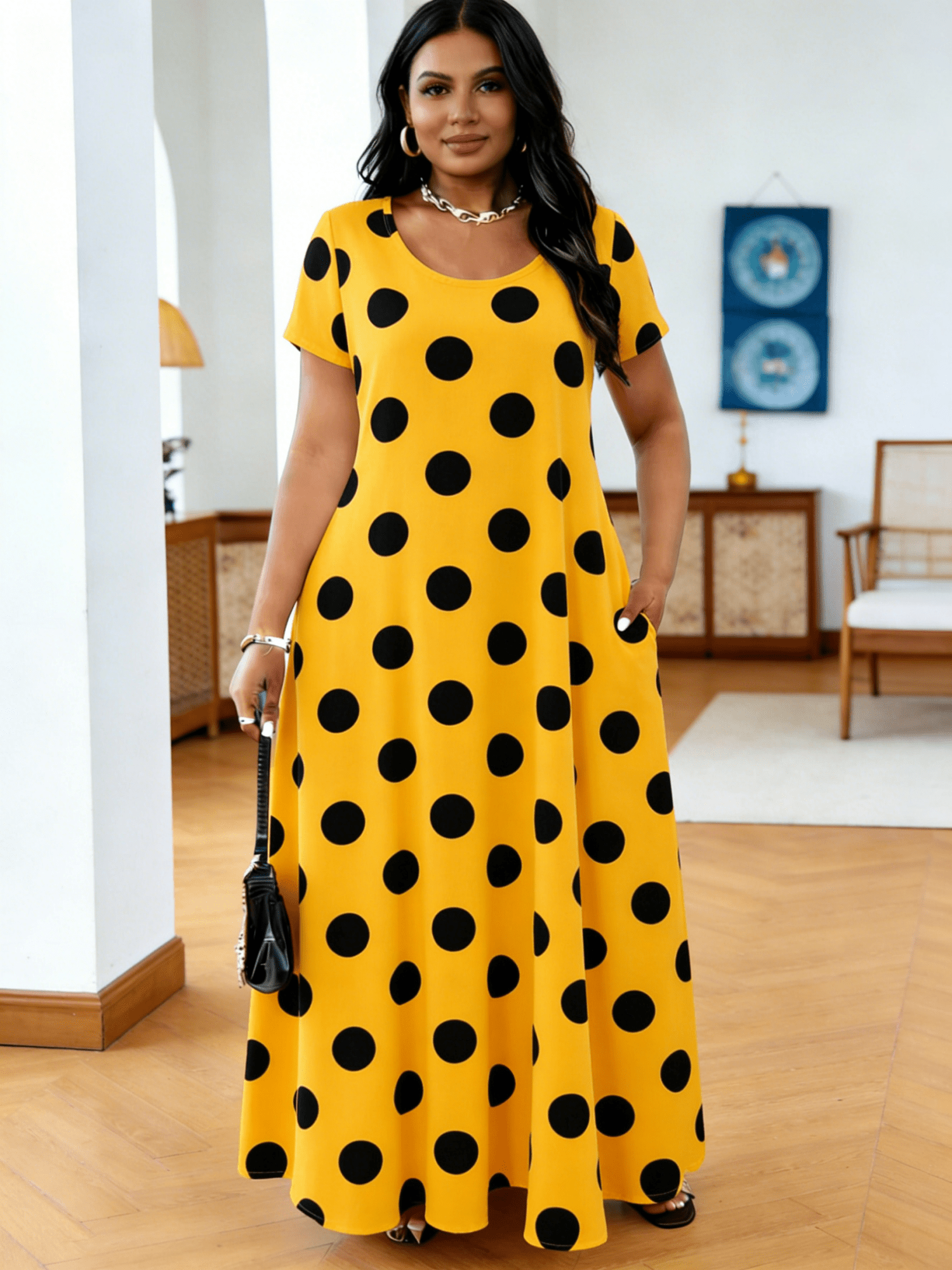 black dress woman Carmen Dress