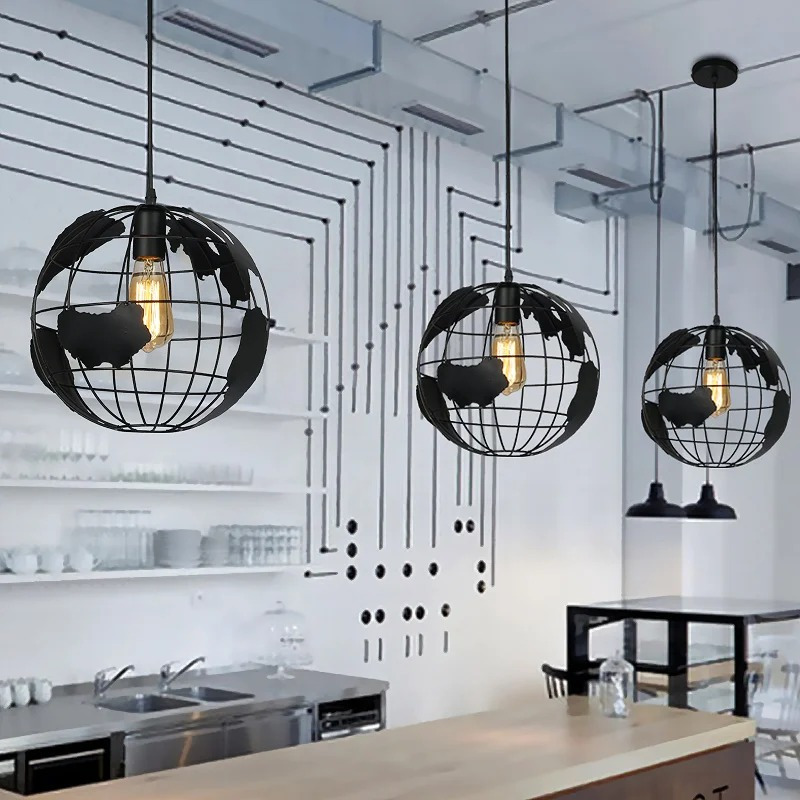 modern metal   chandelier lampshade   style no electricity or battery needed for loft   bar clothing store decor details 0