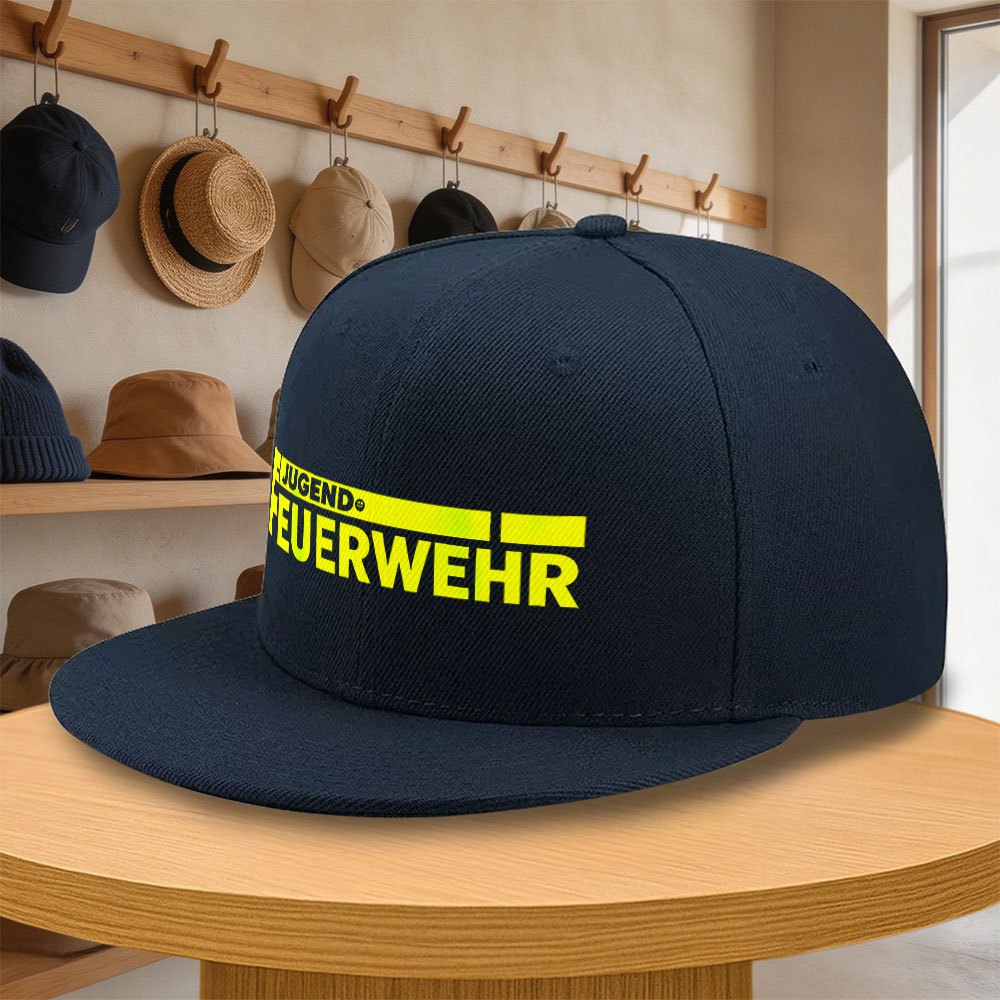 E-shop FEUERWEHR-Schriftzug-Baseballkappe für Damen & Herren – Schiebermütze mit flachem Schirm, geeignet für Partys, Camping, Streetwear | Schriftzug,