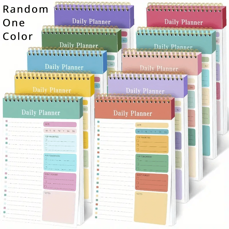 

Daily List Notepad 5"x8" - 30 Worksheet Daily Planner, Fitness & School Schedule Organizer, Office Supplies