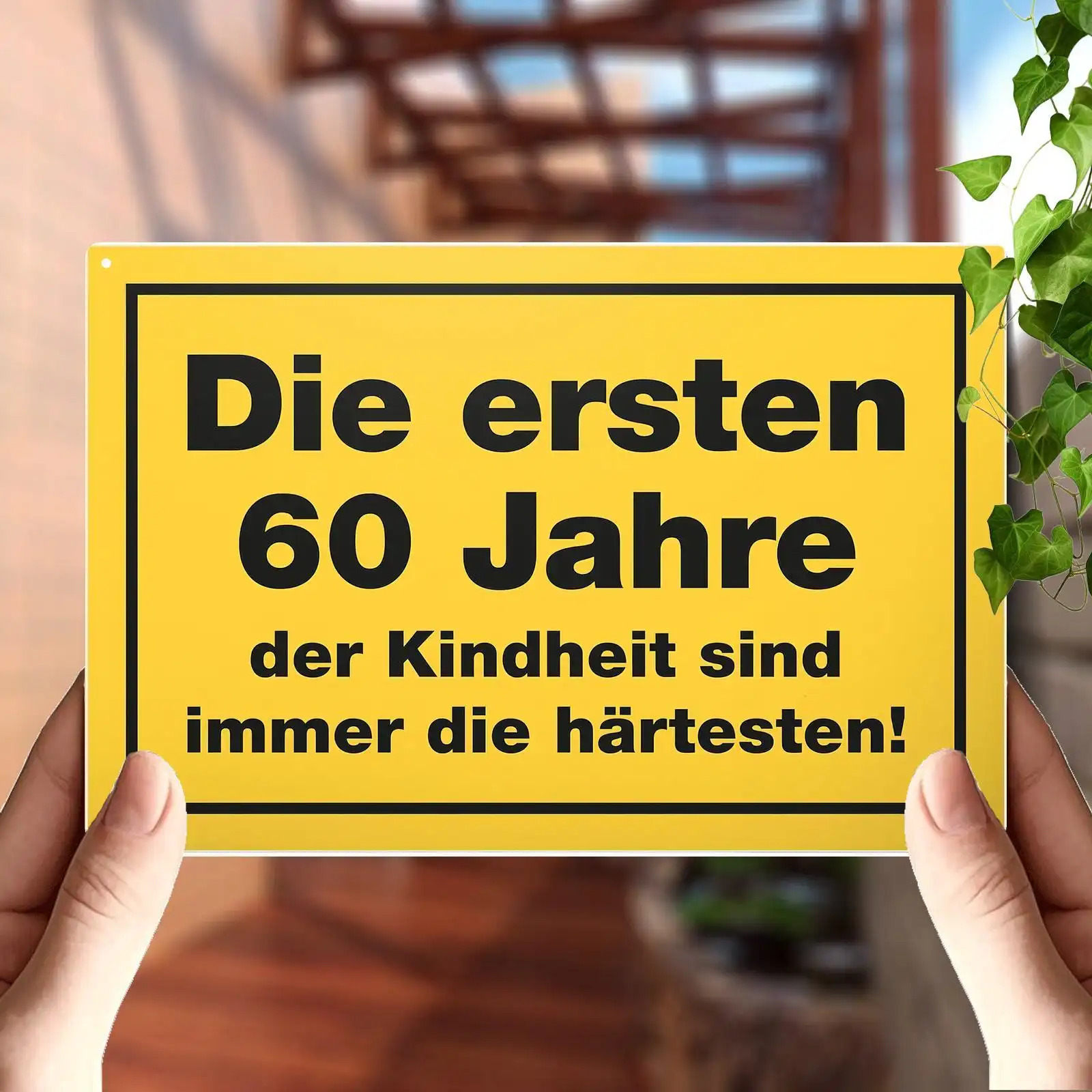 E-shop 2D Flat - Ein 2D-Flachschild aus Metall , das den sechzigsten Geburtstag der feiert, für Geburtstagsdekorationen, Geschenkideen, Partydeko,