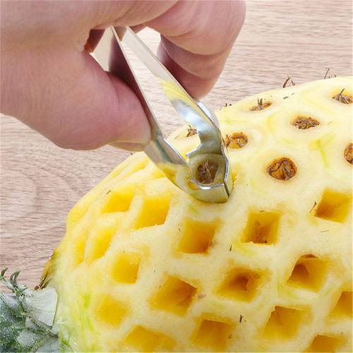 new practical strawberry fruit peeler pineapple corer slicer stainless steel kitchen knife gadget pineapple slicer clip
