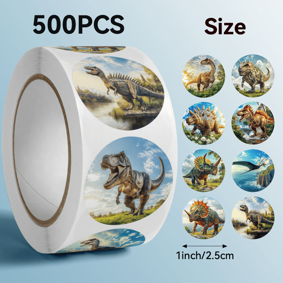 500pcs Of Dinosaur Stickers, Cute Animal Pattern Stickers