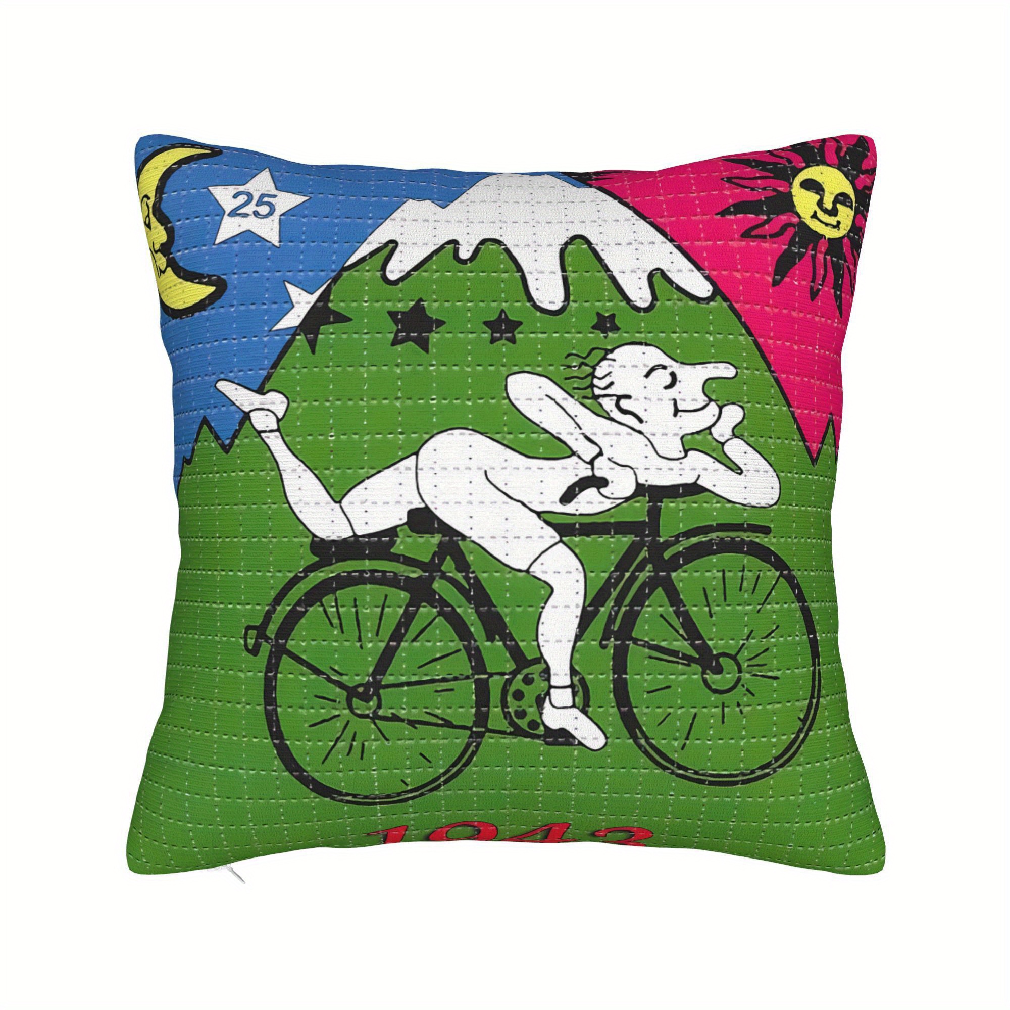 E-shop Dekorativer Kissenbezug mit Fahrrad, für den Sofa