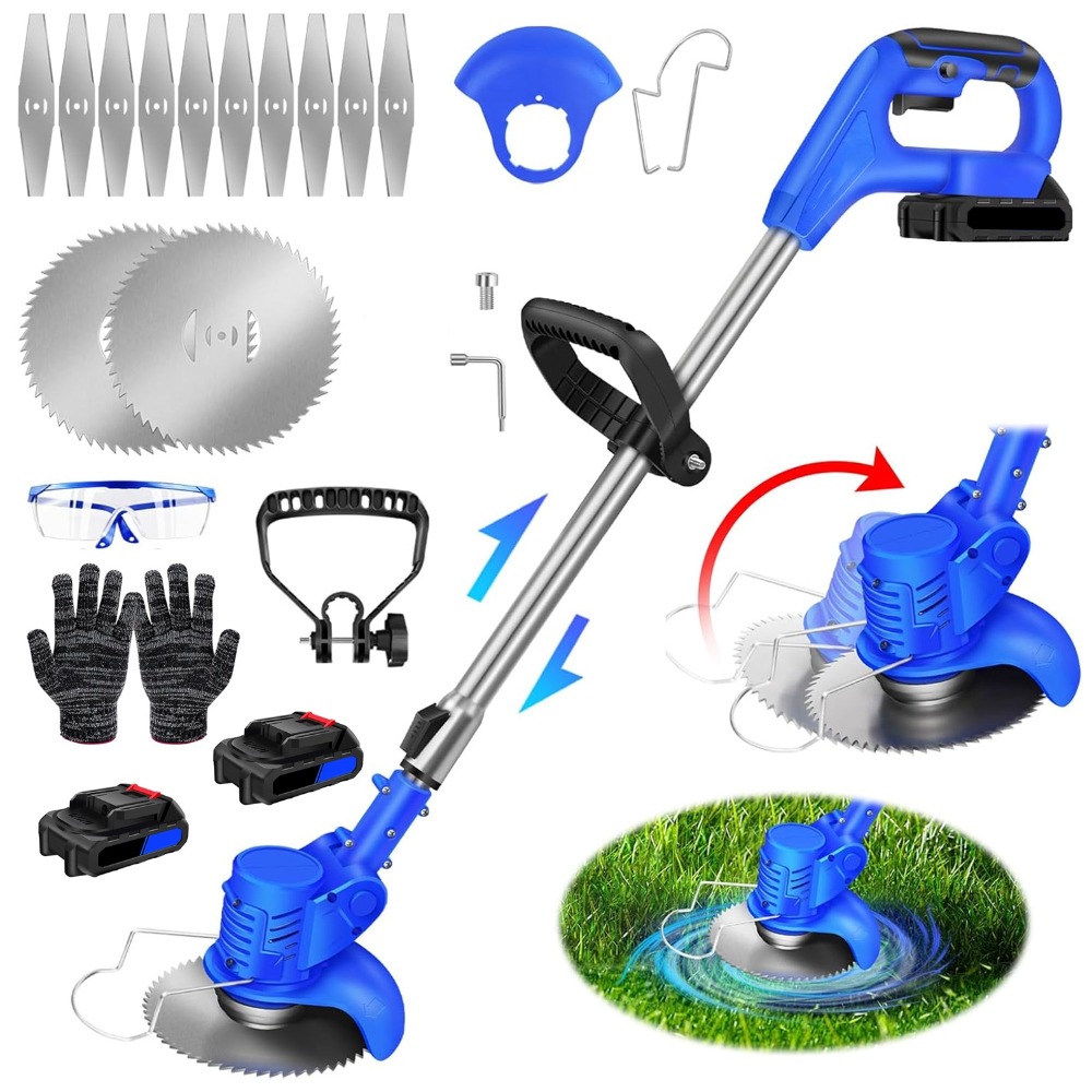 1 set heavy-duty -like lawn grass trimmer with ergonomic handle & adjustable length - cordless-like operation, durable plastic construction, multi-functional tool for lawn mowing,  , brush clearing - ideal for residential/commercial use (-free, no /electrical outlet required) - compact & portable design with safety lock &   for long-lasting use, lawn trimmer, trimmer head for grass cutters, grass trimmer head attachment, lawn mower accessories, Product details 1
