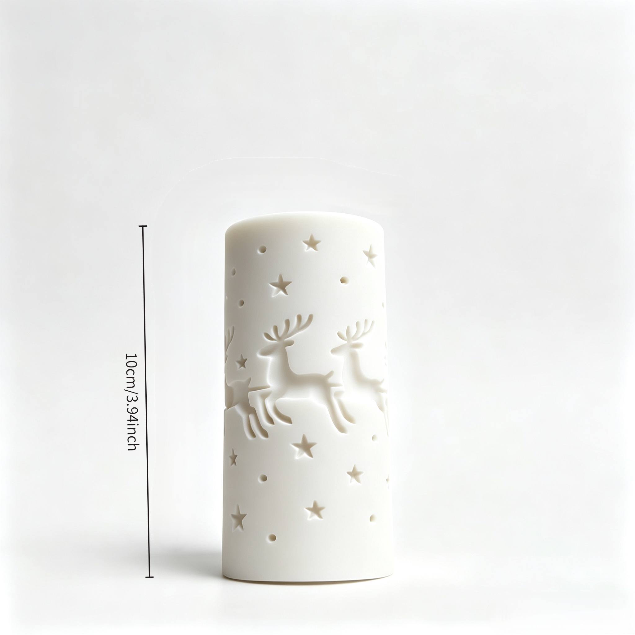 TEMU Tampon à rouleau de poterie Ciel étoilé de Noël, Motif de traîneau de Père Noël, Rouleau de gaufrage spécial pour plaque de molle, Texture de