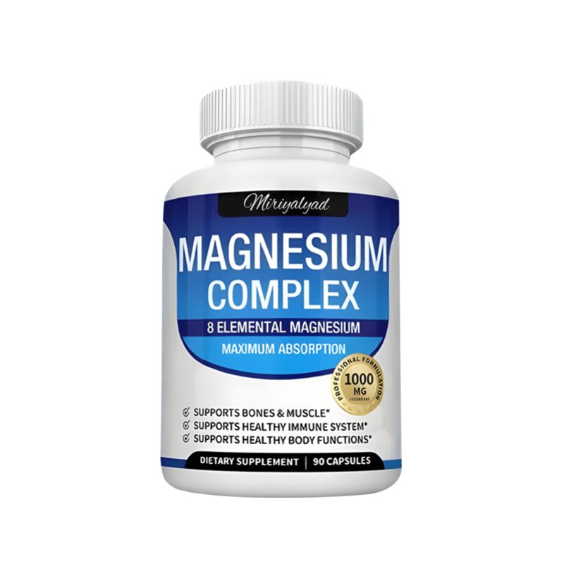 TEMU 90 Capsules Magnesium Complex Wellness Supplement With Malate & Glycinate - 8 Elemental Magnesium (200mg Per Serving) For Bone Health, Muscle
