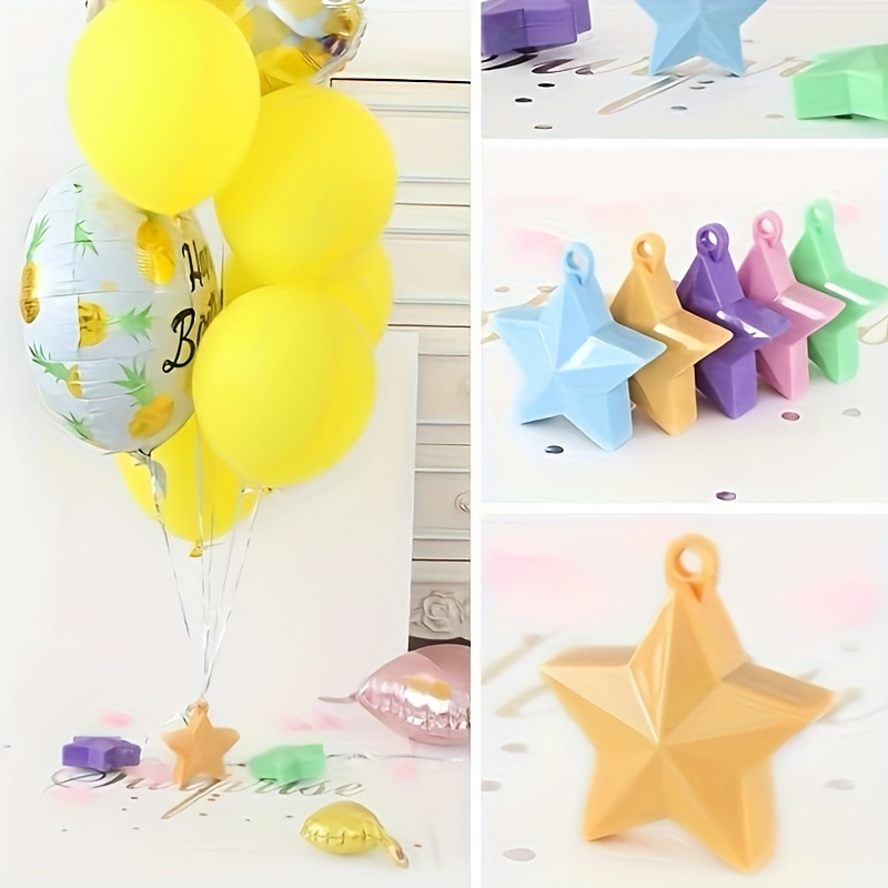 TRIXES Helium Balloon Weights - 20 Pack With Fun Shapes (Stars, Hearts, Smiley Faces) For Kids Party Decorations