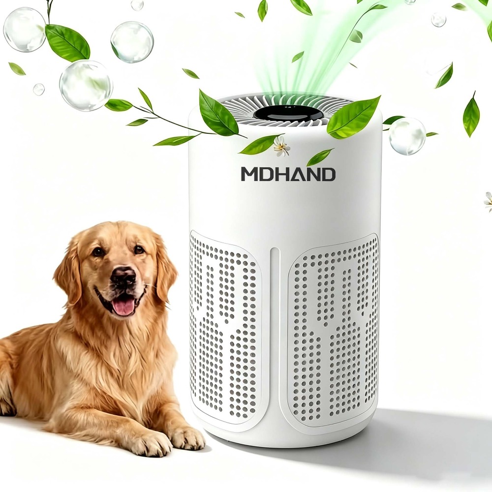 TEMU Bedroom Home , Hepa , Suitable For Pet Hair, Smoke, Odors, Dust And Pollen, Mode, 360 ° Air Intake, White