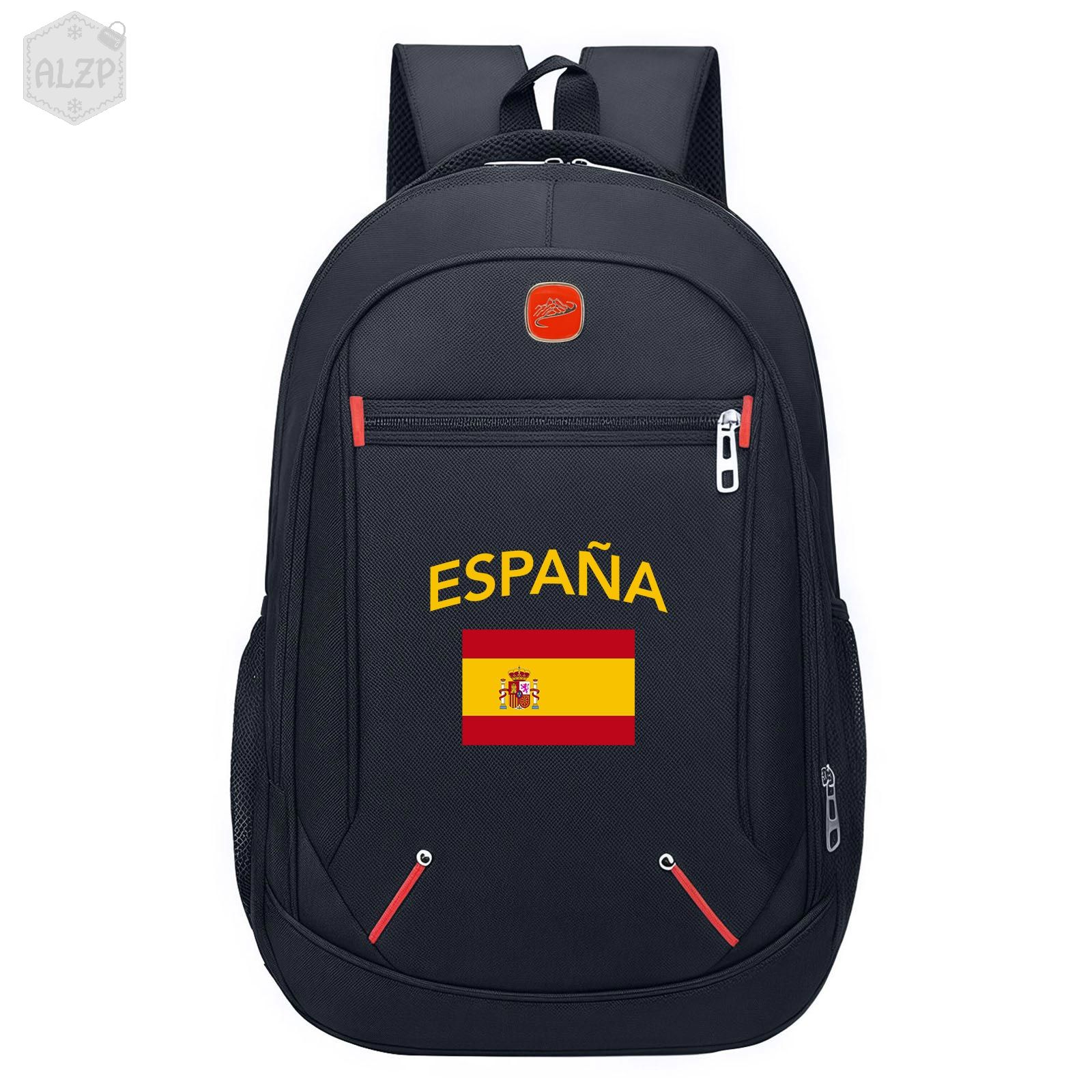 TEMU Mochila de Española de Tela Oxford, Mochila de Viaje con Estampado de de España, Mochila Casual para Uso Diario, Mochila de Tela Oxford Duradera