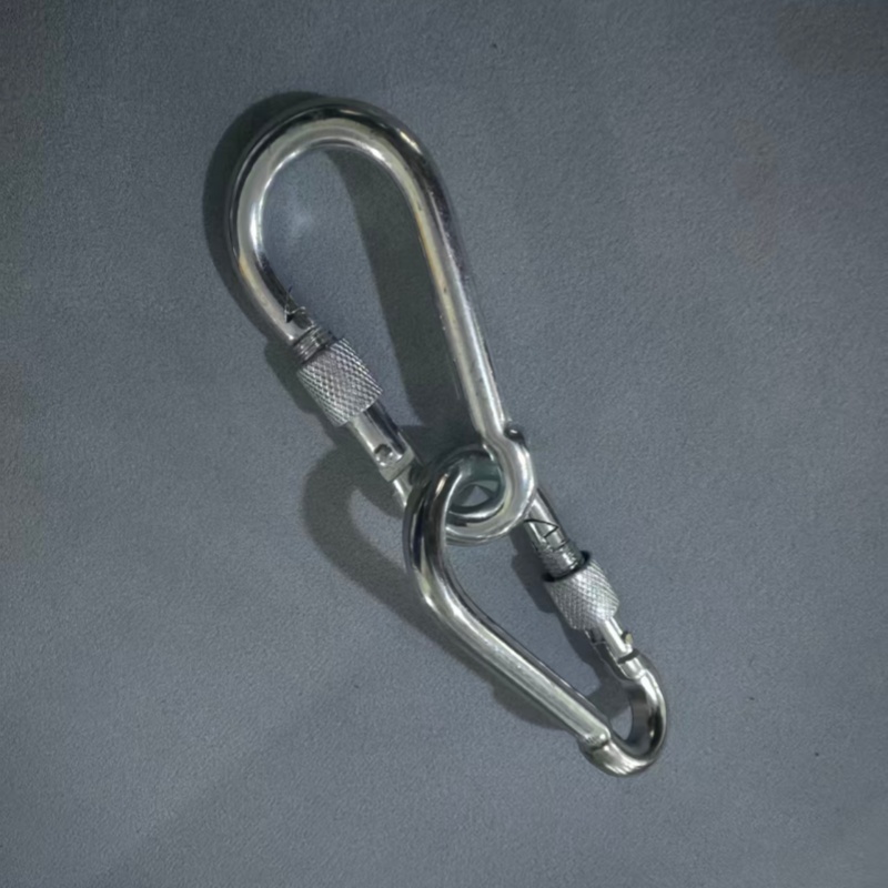 E-shop 2er-Pack Schwerlast-Carabiner mit Schraubverschluss, Multi-Tool-Clips für Camping-Hängematte, Schlüsselanhänger, Outdoor-Ausrüstung