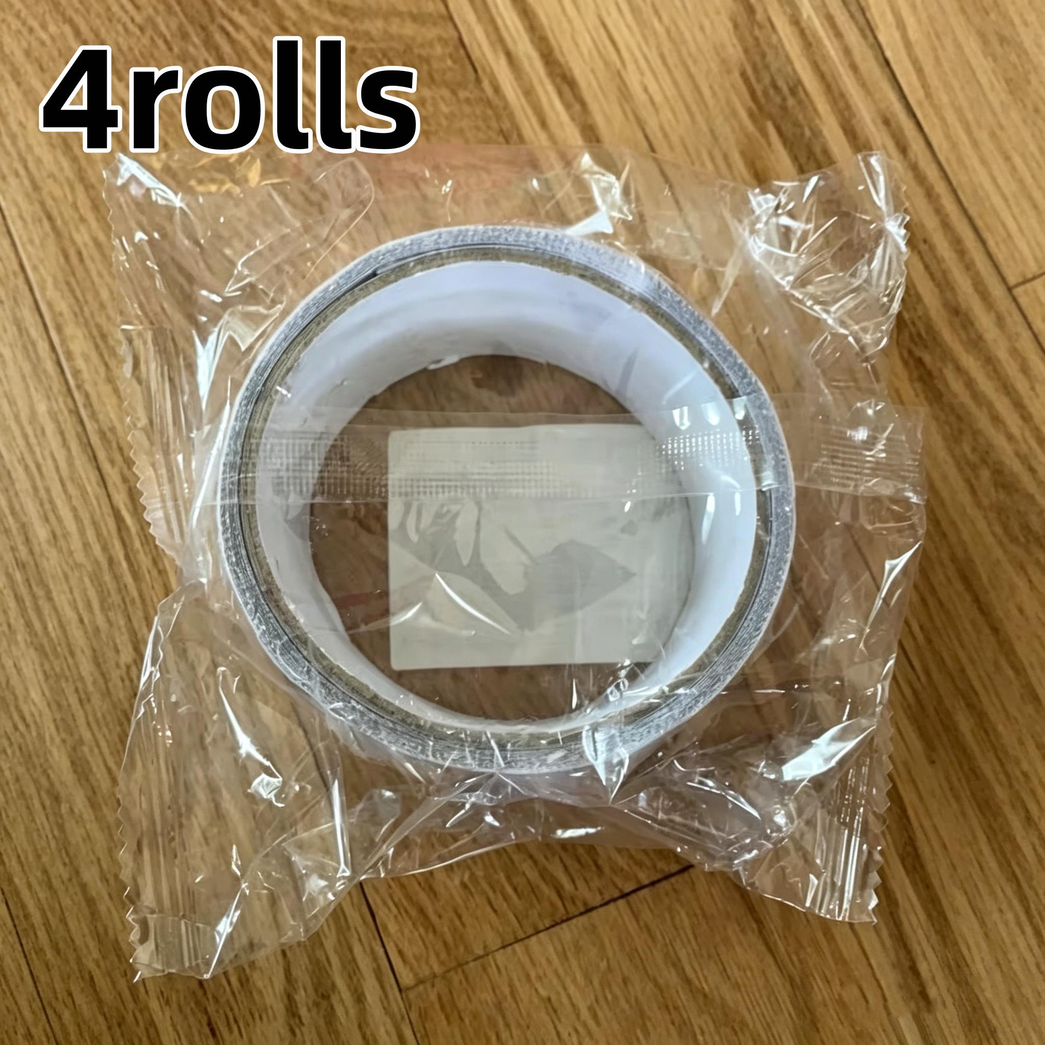 TEMU 4 Rolls Mesh Repair Tape, 118-inch Self-adhesive Patches, Waterproof Cuttable Mesh Fixing For Nets, Window Screens, Curtains, Hole Repair Tool