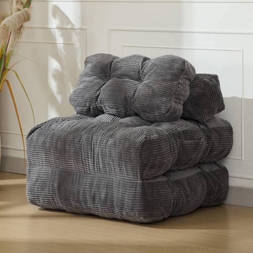 single seater sofa with polyurethane material and coarse corduroy fabric featuring 10mm for comfortable seating