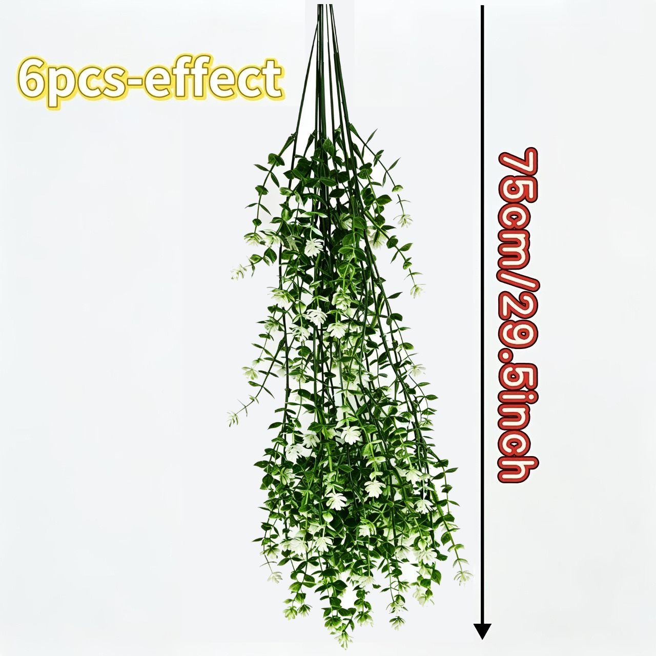 TEMU 6pcs Artificial Camellia Hanging Plants, Suitable For Home And Outdoor Decoration, Without Containers, Perfect For Valentine's Day, , Father's
