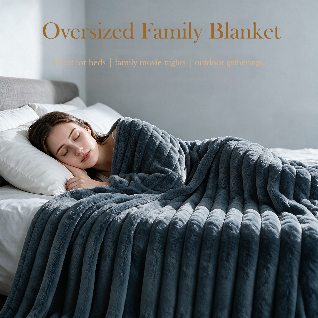 TEMU Soft And Velvet/fleece Blanket, Featuring A Style, Machine Washable, Made Of Faux Rabbit Fur, Suitable For All , Perfect For Use On Beds, Sofas,