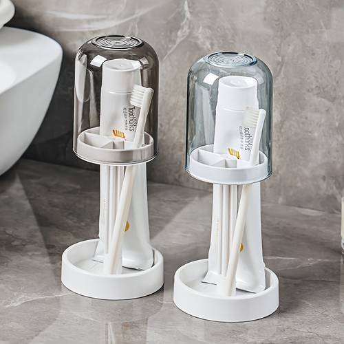 1pc bathroom toothbrush holder toothbrush rack cosmetics organizer rack space saving wall shelf suitable for sink toilet counter bathroom organization and storage