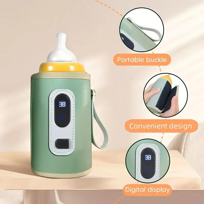 USB-Powered Smart Bottle Warmer with Real-Time Temperature Display - Portable, Multi-Functional for All Bottle Sizes - Ideal Gift for Moms on Christmas, Halloween, Easter, Mother'S Day, Thanksgiving, Bottle Warmer | Modern Kitchen Accessory | Digital Display, Bottle Warmer