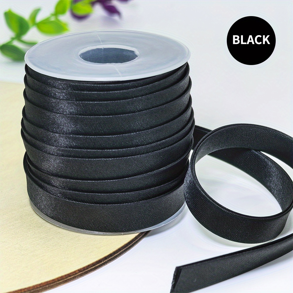 E-shop Bügel-freies glänzendes Satin-Schrägband gefalten 1,2 cm x | Mehrfarbiges Paspelband für Cheongsam-Stickereien, Kleidungsnähte,