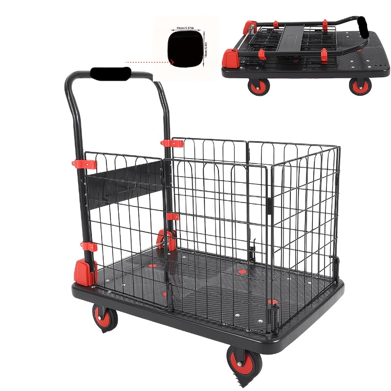 an ergonomic black trolley wrist support pad with anti   for moving and transporting materials it features adjustable buckles a compact foldable design for easy carrying and is suitable for   transportation  