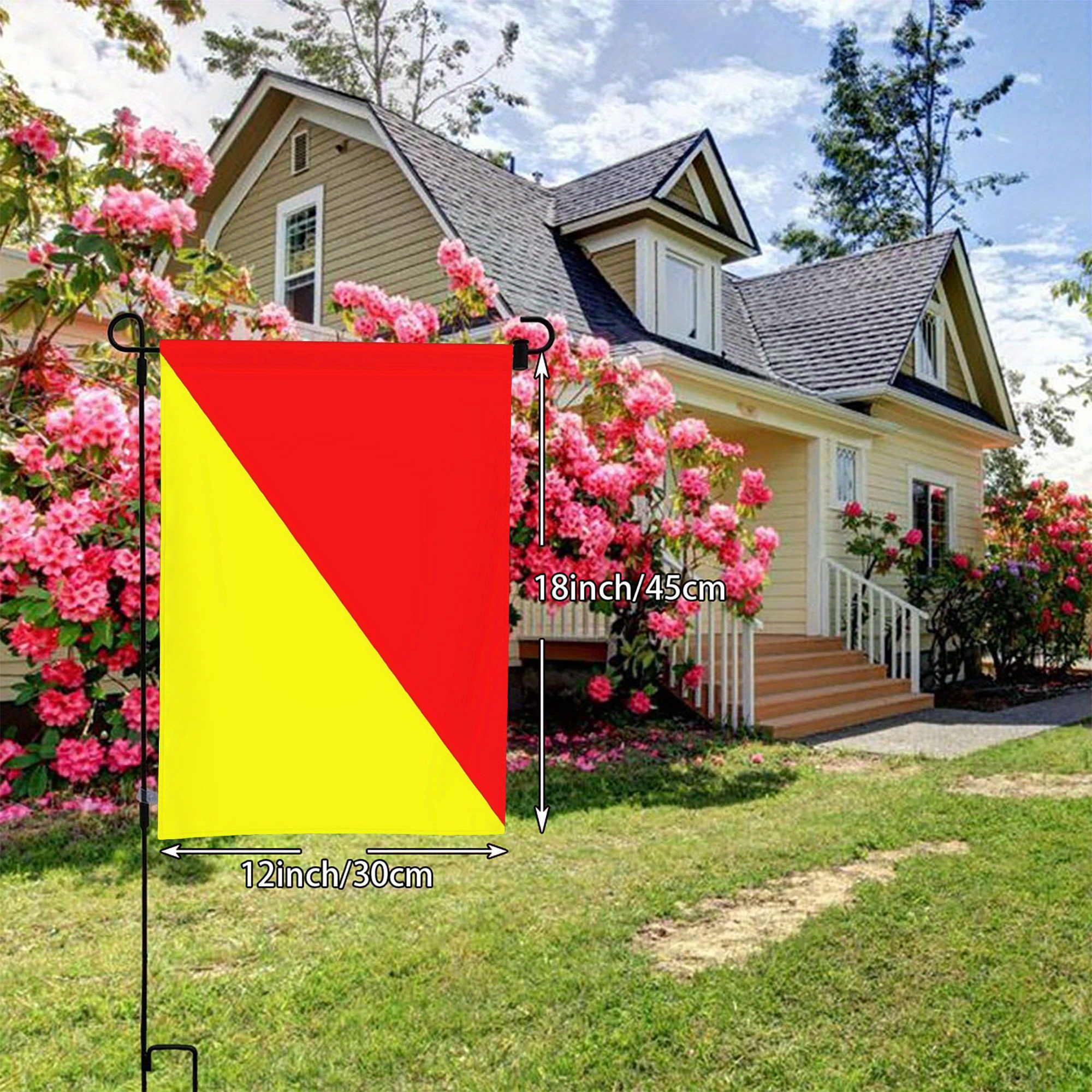 TEMU 1pc Double-sided International Maritime Signal Flags Garden Flag, Measuring 12x18 Inches, Ideal For Gifting, At Home, Party Supplies, Holiday