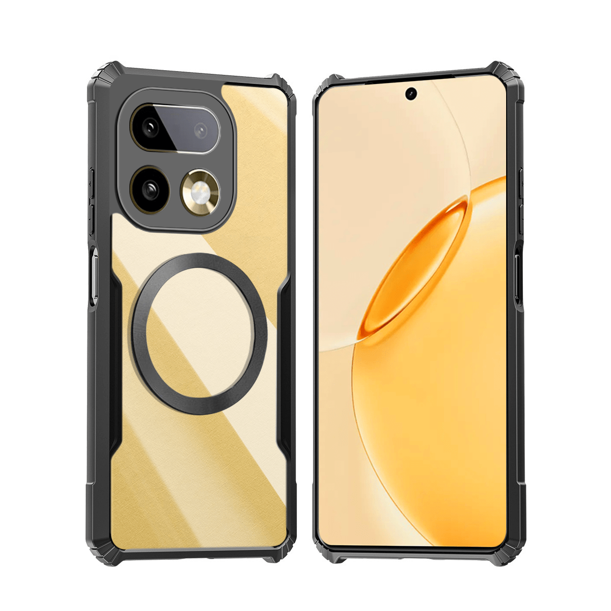 TEMU Custodia per telefono - Compatibile con Realme 16 Pro Plus 5G, cover magnetica ad , cover posteriore morbida antiurto, custodia in acrilico per