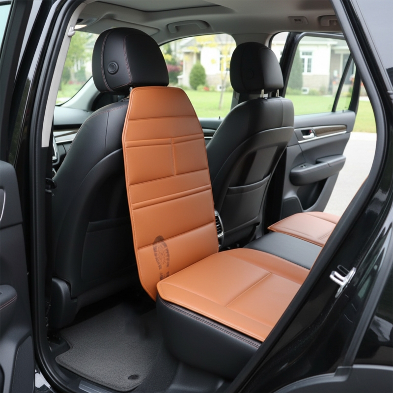 Car Seat Back Organizer Faux Leather Material Multifunctional Large Capacity Storage Bag Compatible with Various Car Models