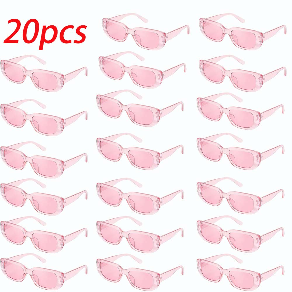 20pcs Y2k Square Fashion Glasses, 90s Retro Style Glass Bulk Party Favors For Men And Women, Bachelorette Parties, , Photo Booths, And Group Events