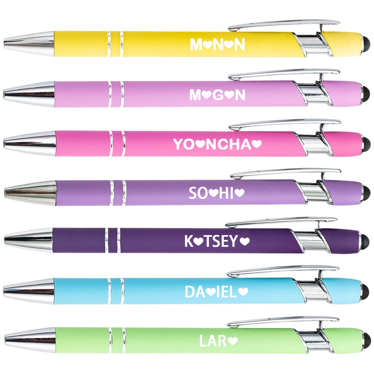 TEMU Kpop Gifts Merch 7pcs Kpop Ballpoint Pen Set, Decorations For Fans - Retractable Pens With Stylus Tip, Office Supplies For Music Fans, Travel