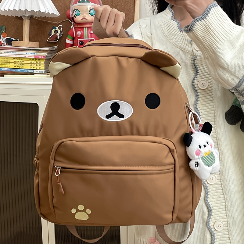 Chic Tan Backpack with Bear Design Brown Bear Star Backpack | Boogzel Clothing main image 4