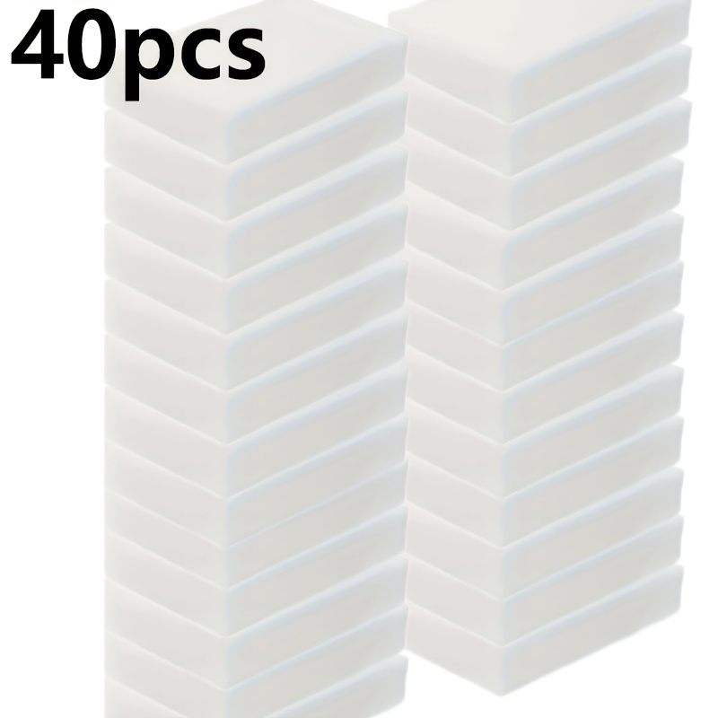 40/80pcs Magic Wipes Set, Suitable For Kitchen, Bathroom, Living Room, Bedroom And Car Cleaning Sponges - Cut To Size According To Home Cleaning Needs