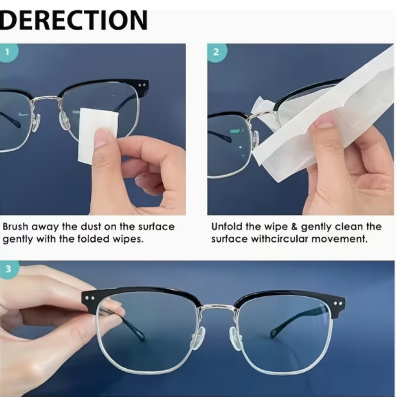 300pcs Disposable Pre-Moistened Lens Cleaning Wipes for Glasses, Cameras, and Electronic Devices