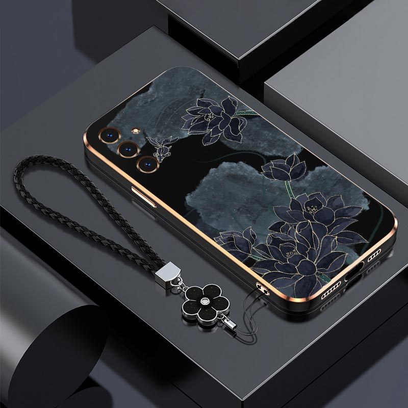 TEMU Phone Case: For Lotus For Galaxy A55 5g Shockproof Comfortable Feel Design Ideal For Casual A55 5g