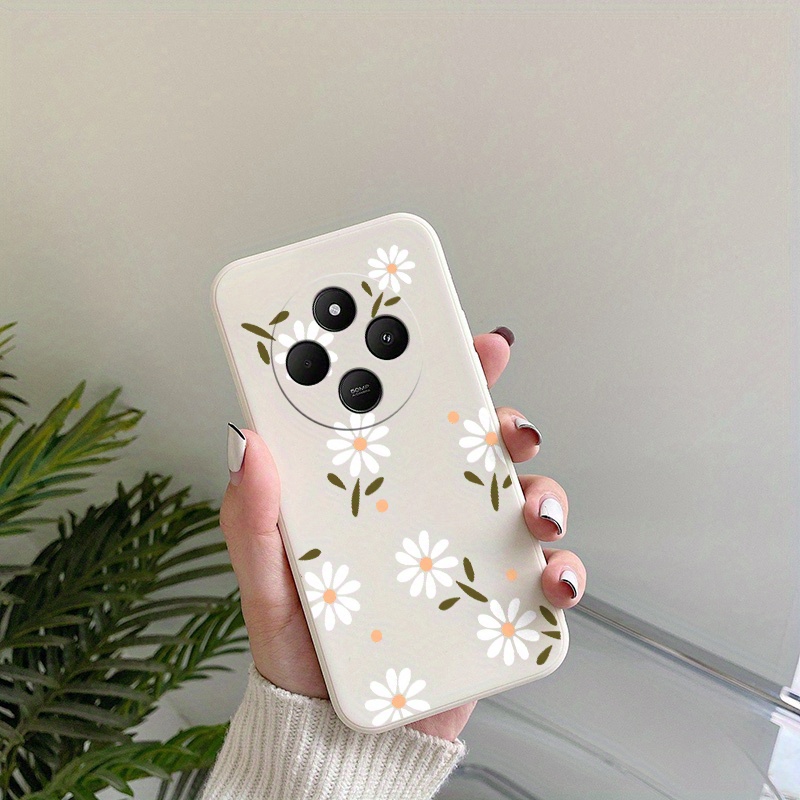 TEMU Phone Case - The Phone Case Featuring A Chrysanthemum Suitable For Redmi 14c 4g, A Shock-resistant Matte End. It Combines With , A Visual