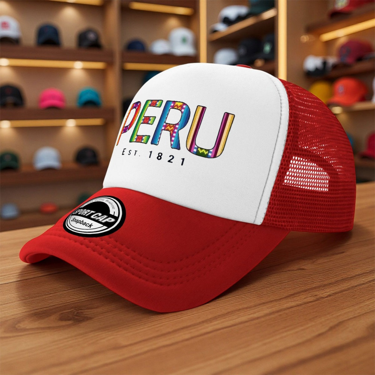 TEMU 1pc Gorra de Béisbol Elegante con Estampado , Construcción Duradera en Poliéster, Opciones de Color para Actividades de Ocio, Gorra Trucker o
