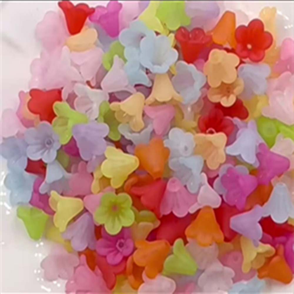 TEMU 50 piezas de esmerilada de 1 cm/1.4 cm, colores aleatorios y con orificio pasante, , para hacer joyas, horquillas, muy adecuadas para accesorios