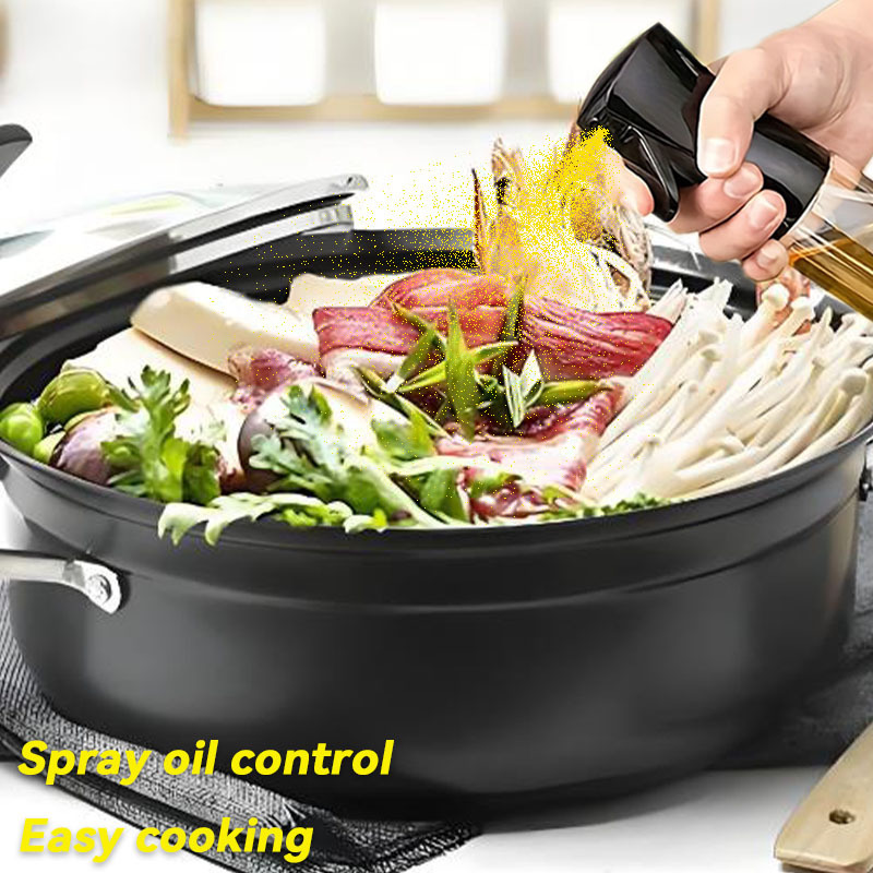 1pc Botella de Spray para Aceite de Cocina, Botella de Spray de Aceite de Gran Capacidad, Atomizador de Aceite de Oliva para Cocina Doméstica, Lata de Aceite de Presión para BBQ al Aire Libre, Suministros de Cocina, Suministros de Cocina, Suministros para Hornear