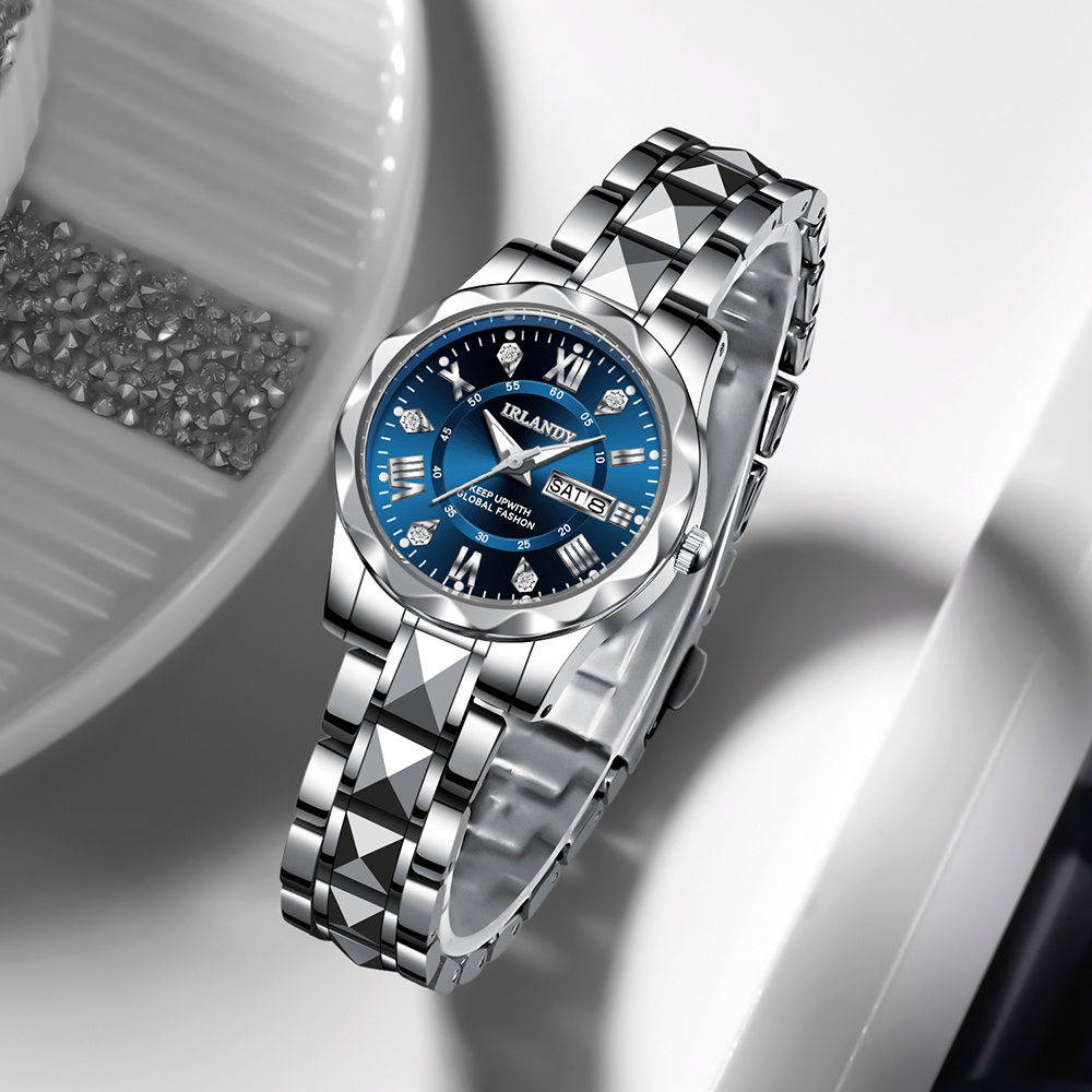 Women's Elegant Round Quartz Watch, Gift for Special Occasions