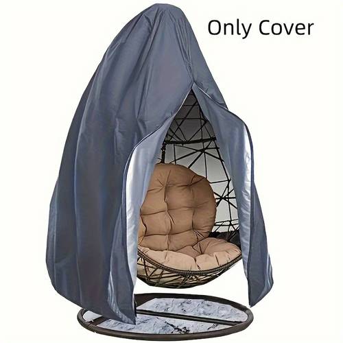 outdoor garden egg chair rocking chair cover 420d oxford cloth material zippered swing chair season use protecting egg chair black silvery gray multi color