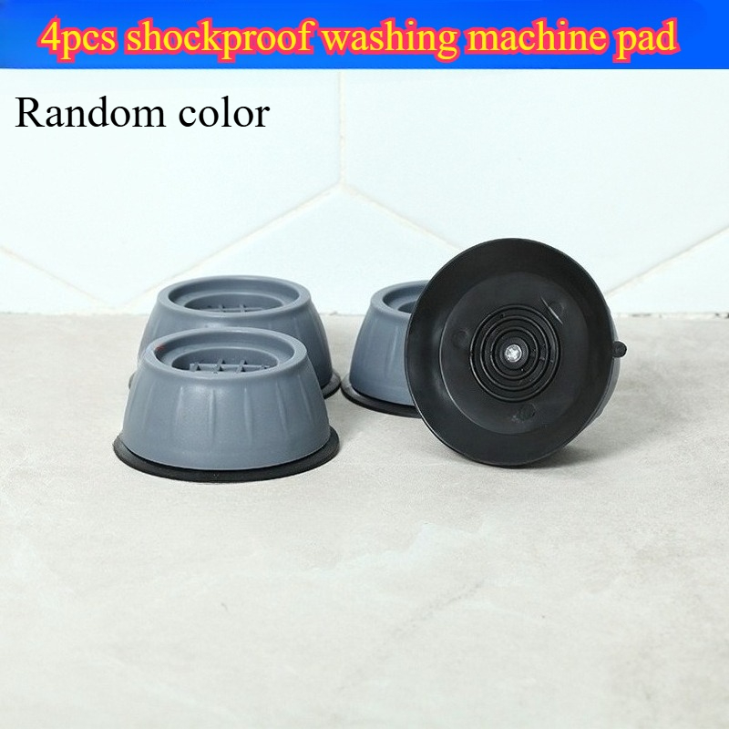 TEMU 4pcs Set Of Washing Machine Anti-vibration Pads, Refrigerator Feet, Heightening And Fixing Pads, Random Colors, Storage Rack Bases, Silent And