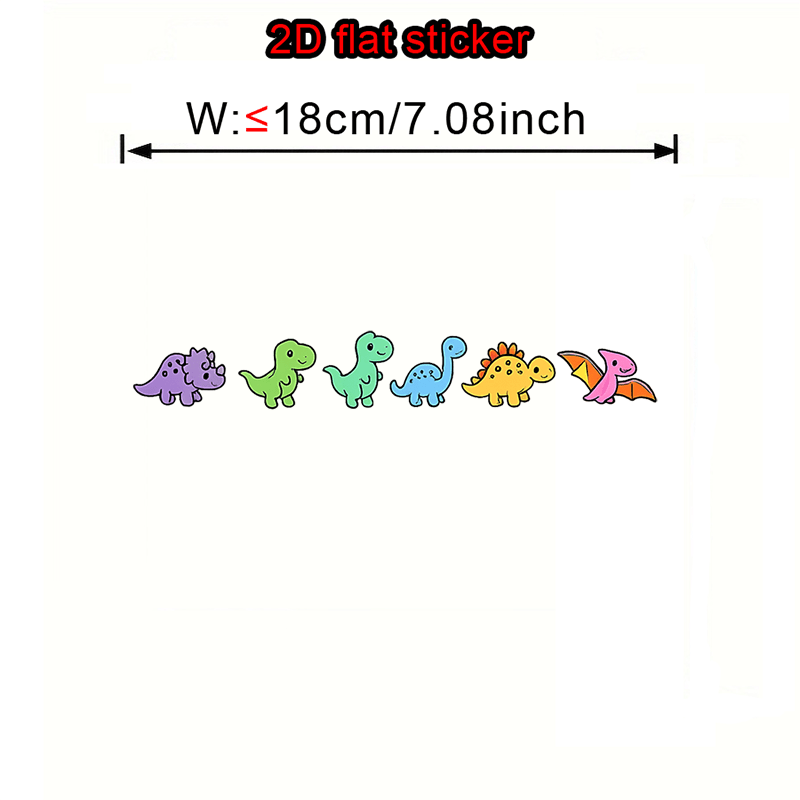 TEMU 6pcs Cute Dinosaur Heat Transfer Stickers, Cartoon Prehistoric Animal Elements, Diy Iron-on Appliques For Clothing, Suitable For T-shirts,