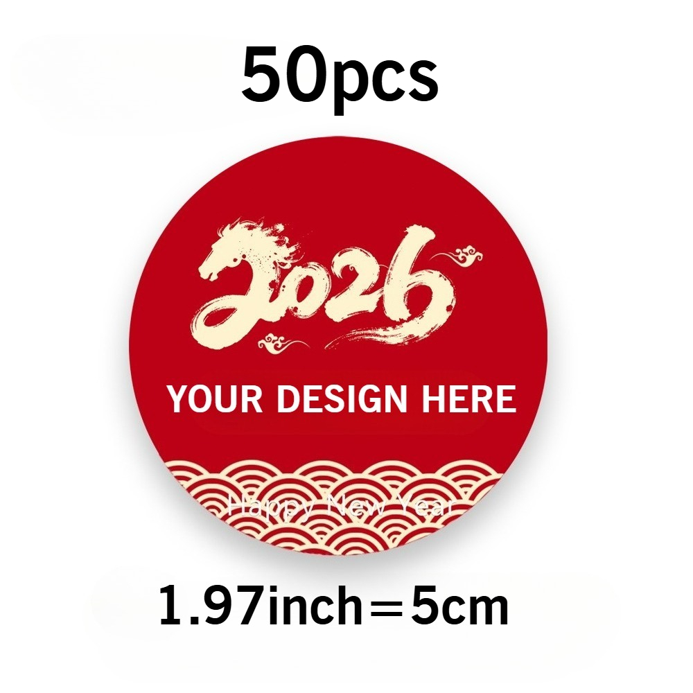 TEMU Personalized Custom /100pcs 4/5/6/7/8cm Sticker Labels, Round Waterproof Self- Label Stickers. Suitable For , Text, Images, And Labels. Custom