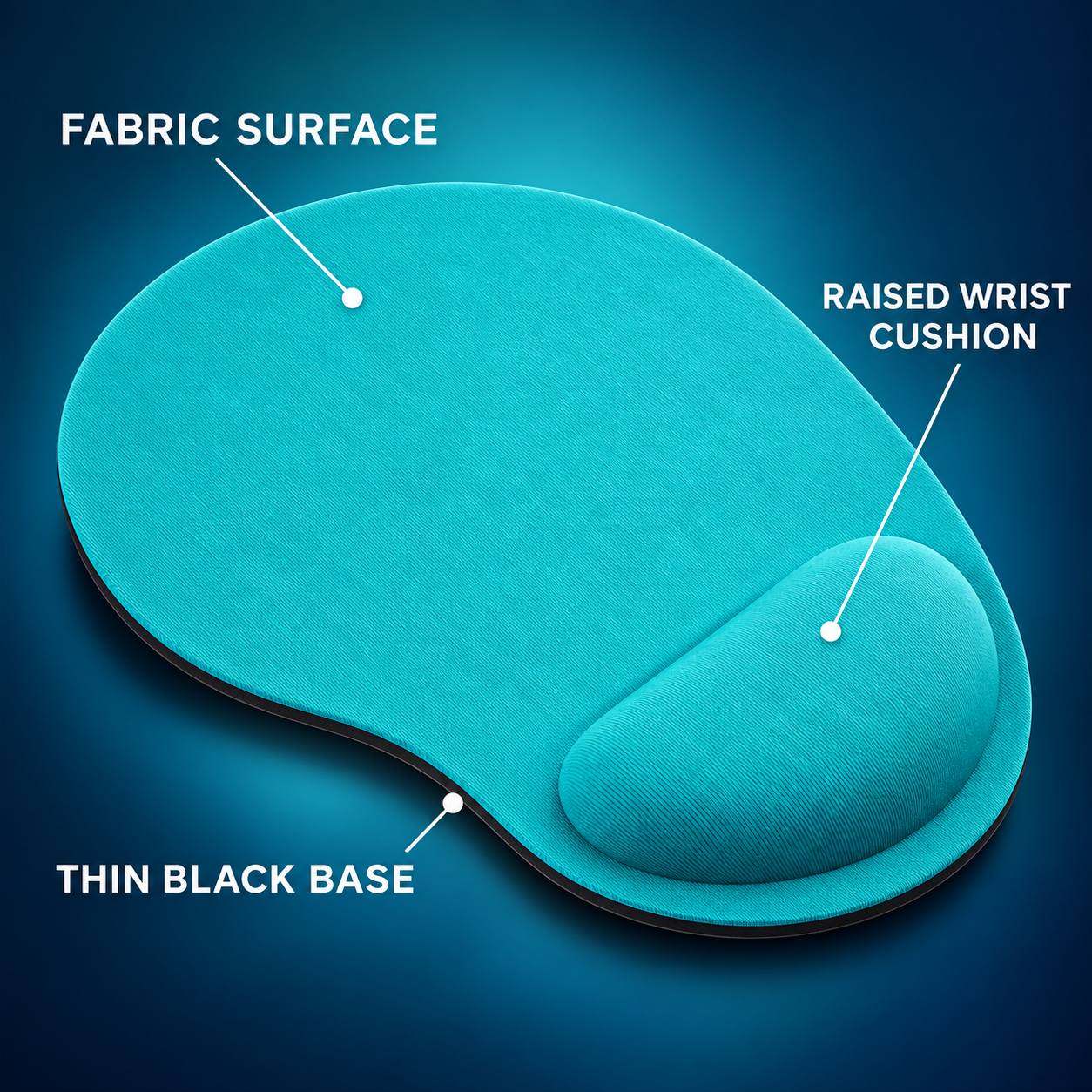Ergonomic Wrist Rest Mouse Pad with Soft Memory Foam
