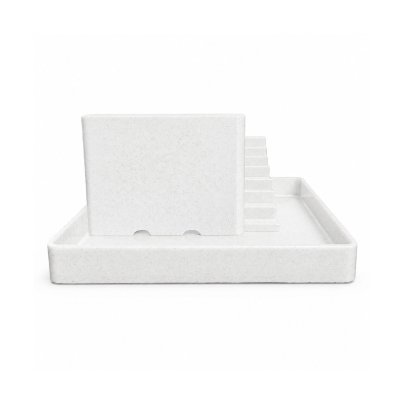 TEMU Mini Pot 2-in-1 Planter For Aquatic & Potted Plants, Square Desktop Plant Pot With Separate Water Reservoir, Fits Standard Small Pots, Modern