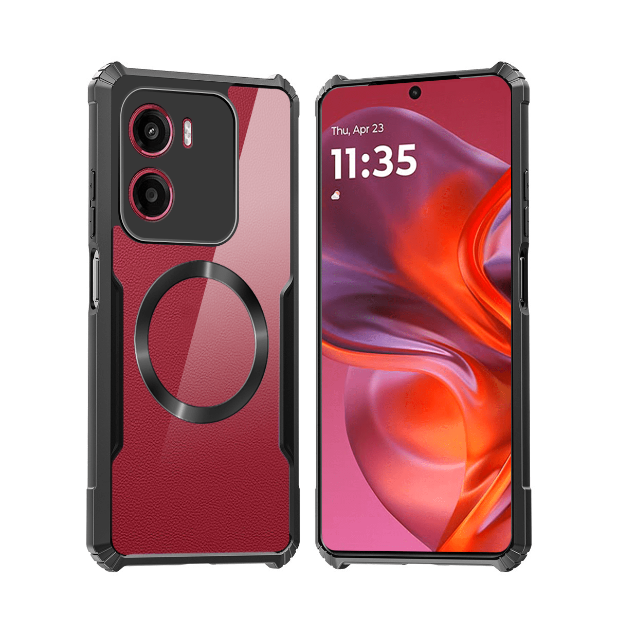 TEMU Phone Case - Case Designed For Motorola Moto G05 4g, Featuring Magnetic , Shockproof Material, A Soft Cover, And A Transparent Acrylic Back For