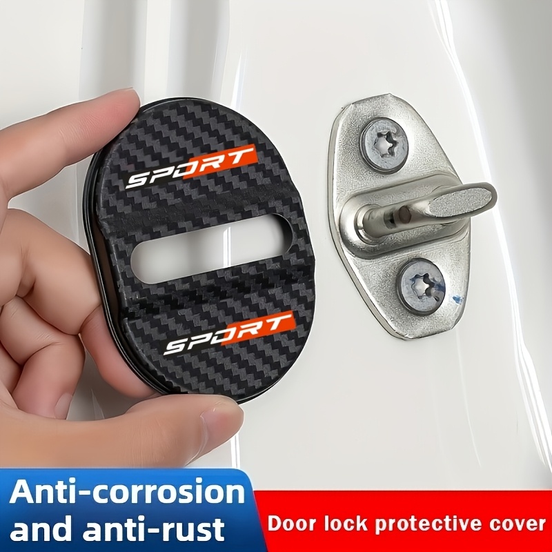 TEMU Juego de 4 fundas protectoras integrales de plástico para cerradura de puerta, resistentes al , antiarañazos y antioxido, cubierta amortiguadora