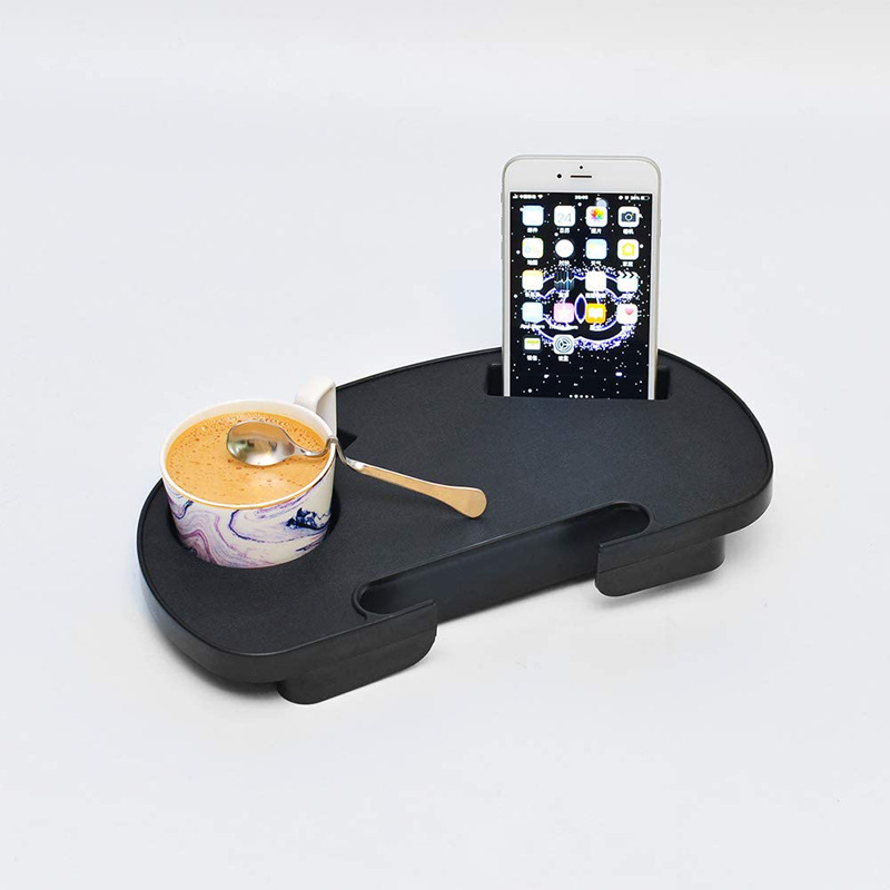 oval zero gravity chair cup holder side reclining chair cup holder table zero gravity sofa chair cup holder tray with phone slot cup holder slot and snack tray black details 2