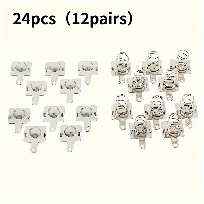 TEMU For Home Use Battery Holder Assembly Kit - Includes Plates In 12 Pairs, Battery Holder Spacer Spring Contact Washers Measuring 10 X For Positive