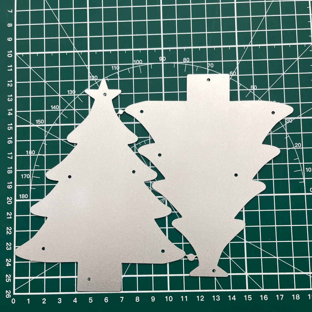 Image of New Interlocking Christmas Tree Metal Cutting Molds Are Used For Christmas Card Making, Scrapbooking, Paper Craft Knives, Molds, And Templates.