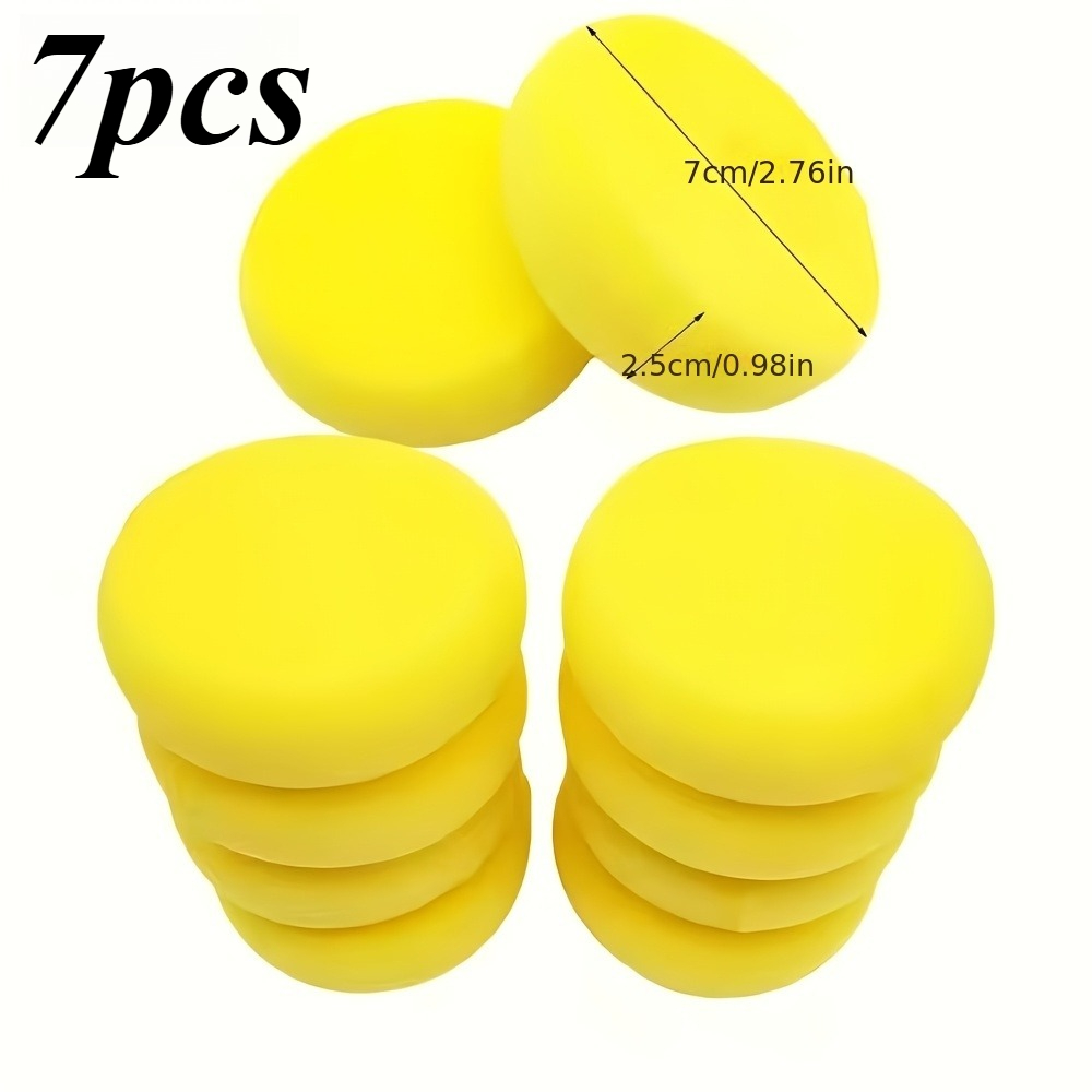 TEMU Lot de 7 éponges en mousse pour peinture sur céramique, circulaire, adaptées à la peinture DIY sur céramique, forte absorption d'eau, très